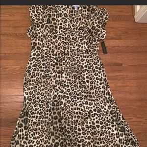 NWOT Cheetah Print Hi-Low Dress